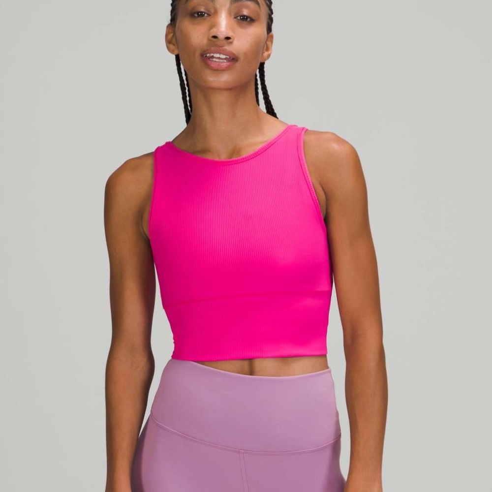 LULULEMON SONIC PINK POWER PIVOT TANK SIZE 8